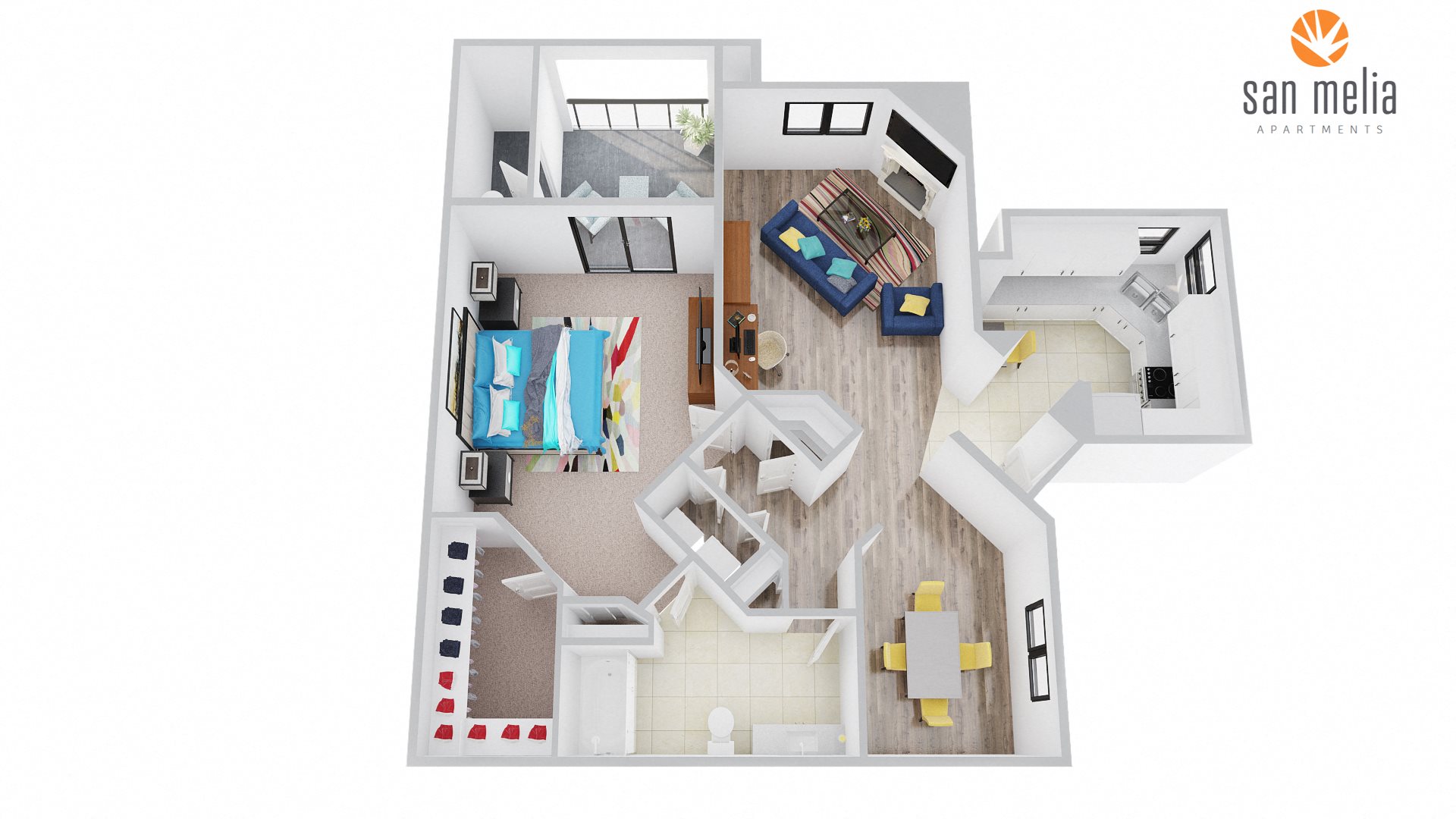 San Melia Apartments Waterfall Premier Floor Plan San Melia Apartments Waterfall Premier Floor Plan